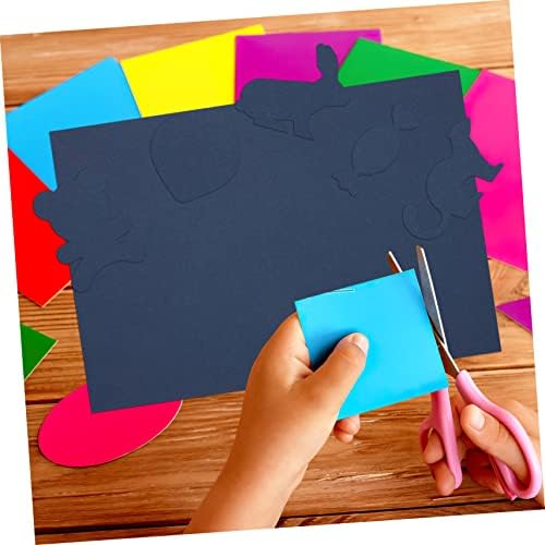 SEWACC Детски Занаяти 80 Листа, Цветни Аксесоари Складное Оригами Синя Двойна Хартия за Картички за Scrapbooking Тъмно Синьо