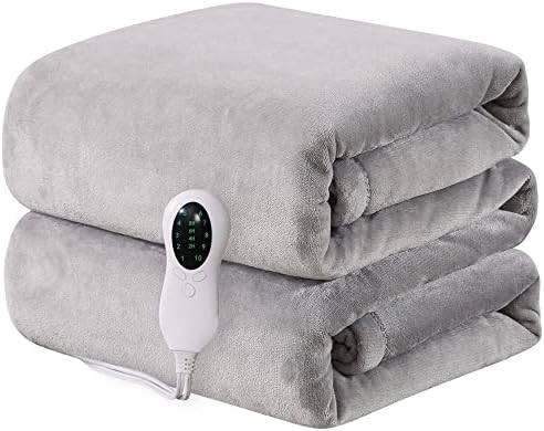 Одеяло с топъл Calctic Instant Heating, без шевове, Максимална температура 149 ° F, Двойно 62 x 84, 10 Настройки за