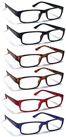 6 Опаковки Очила за четене от BOOST EYEWEAR, традиционните рамки в различни цветове, за мъже и жени, с подпружиненными
