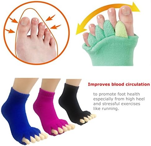 Чорапи-разделители за чорапи ReachTop, 3 Чифта Чорапи за Изравняване на краката, Масаж Чорапи и без Чорапи за Практикуване