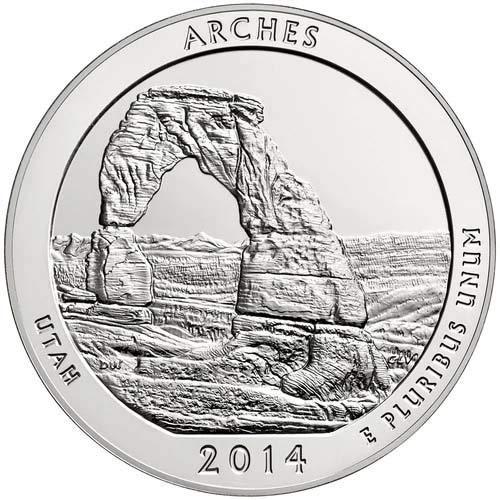 2014 P, D, S BU Свод Национален парк в Юта NP Quarter Choice Комплект от 3 монети, Монетен двор на САЩ, без да се прибягва