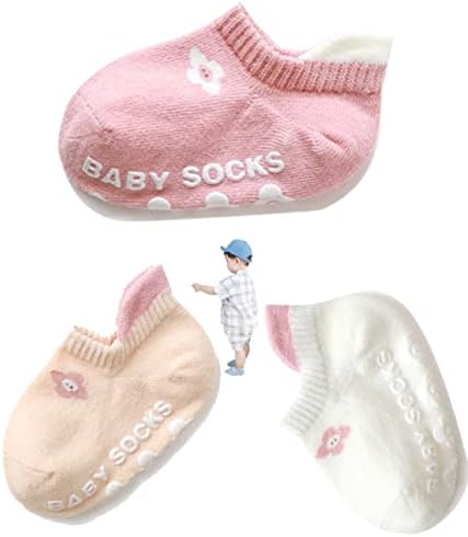 SHIBOMAOYINB Тънки Памучни Чорапи на Щиколотках за деца С Захватами-Детски Нескользящие Чорапи С изземване-Нескользящая