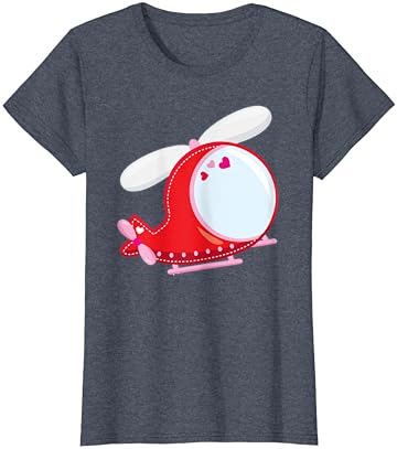 Сладко Забавно Уникална и Модерна Тениска с изображение на Сърцето на Хеликоптер и Подарък тениска