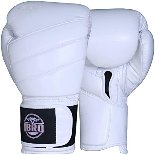 IBRO Iconic PRO Боксови Кожени Спортни Ръкавици за мъже и жени, качествена натурална естествена кожа, Спортни ръкавици за ММА