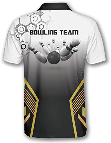 PRIMESTY Персонализирани Риза за Боулинг за Мъже с Потребителско Име и Име на Отбора, Ризи Топка за Боулинг, Тениски за