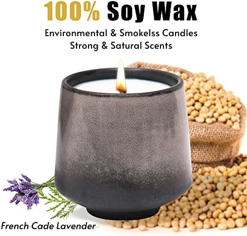 Ароматизира Соево Свещ за Ароматерапия French Cade с аромат на Лавандула, 8 грама, Време на горене 40 часа, Изработени от