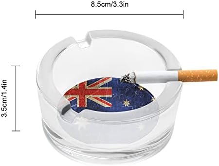 Ретро Состаренный И Почеса Австралийски Флаг, Стъклени Пепелници За Цигари, През Цялата Титуляр За Пушачи, Пепелник
