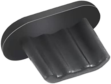 Niooliuk Опаковка от 30 Силиконови протези, Micro USB, Покриване на пристанището, Защита От прах, 6,5 mm x 2,5 мм, черен