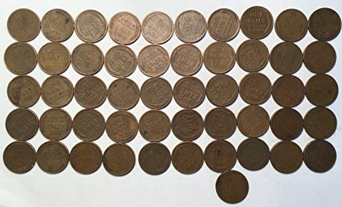 Линкълн Пшеничен Цент, Пени Roll 1949 година на Издаване 50 Монети Продавачът Пени Много Добър