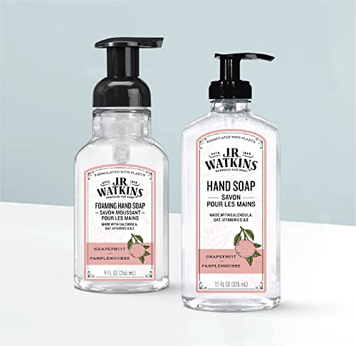 J. R. Watkins Пенящийся помпа за сапун за ръце с дозатор, Хидратиращи Натурална Пяна за сапун за ръце, Без алкохол,
