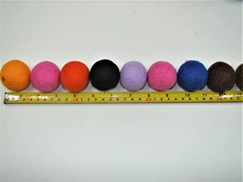 Играчка за котки kivikis Пухкава Вълнени топки, ръчно изработени от еко вълна от 3-4 см (20 вълнени топки)