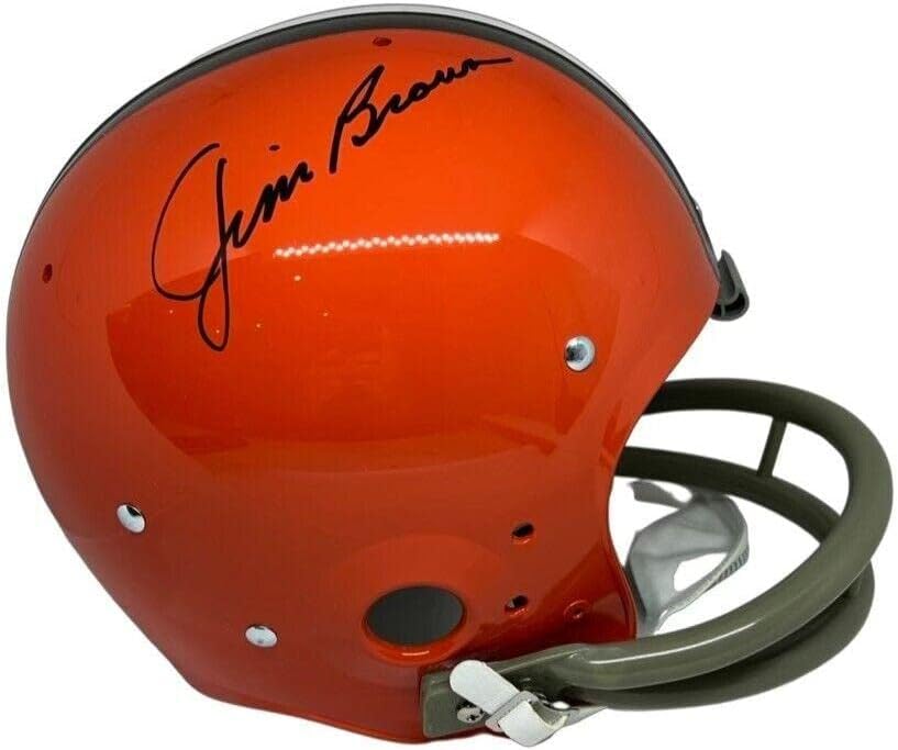 Голям шлем Кливланд Браунз с автограф на Джим Браун JSA - Каски NFL с автограф
