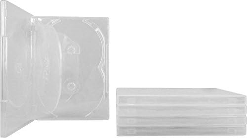 (5) Сверхчистые 14-миллиметровые DVD-дискове с капацитет 5 диска, празни сменяеми калъфи с обвивка около