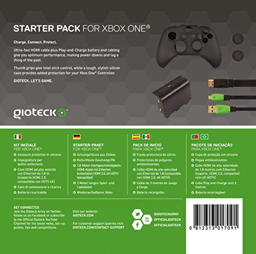 Отделението блок Gioteck Starter Pack, HDMI Кабел, Писалка за палеца - Xbox One