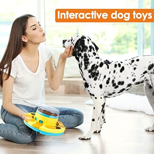 2 Ниво Играчки-Пъзели за кучета, Купички за кучета с бавна подаване за малки/ Средни / Големи Кучета, Интерактивни играчки за