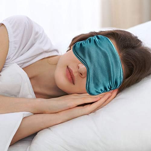 Коприна сатен маска за сън, маска за очи, в комплекта са включени 2 превръзки на очите, еластична каишка, Двупластова