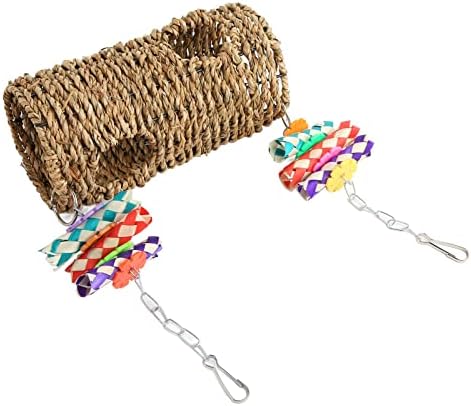 Плетени Люлки от клетка за трева с плетене на една кука, Трайни и Забавни Играчки за клетка за клетки за Дъвчене