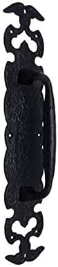 Adonai Hardware Lydda Тежкотоварни Декоративна рамка, която тяга от антикварен чугун с плоча (4, с черно прахово