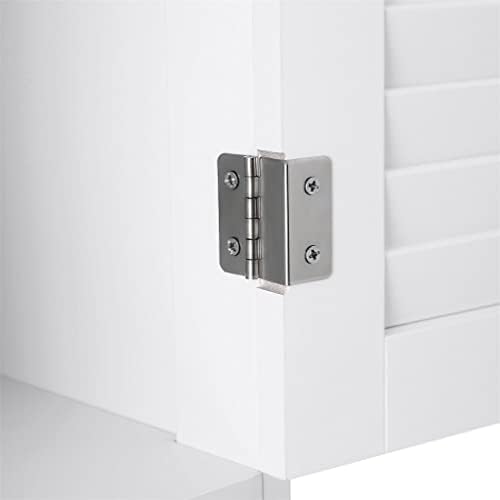 Висок шкаф за баня WODMB, отделно стоящ шкаф за съхранение с решетчатыми врати, чекмеджета и подвижна стойка X
