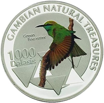 Монета На Животното Конго Щастливо Зелено Гърлото Пчелоедов Океана Подарък Възпоменателна Монета Медал Сребърни Монети Занаяти Колекционерска