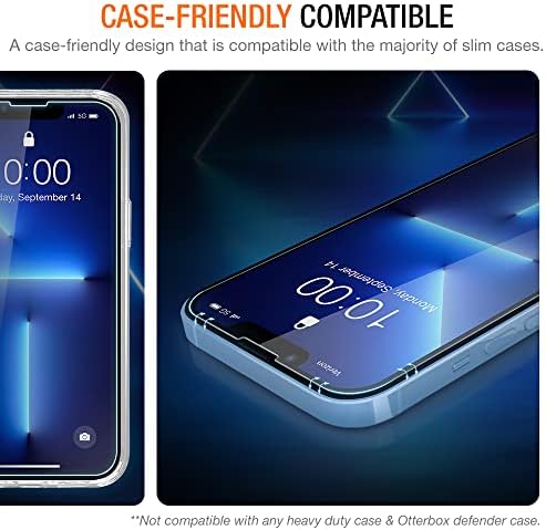 Защитно фолио от закалено стъкло Trianium, съвместима с iPhone 13 Pro Max (2021), 3 опаковки филм HD Glass 9H (с инструмента
