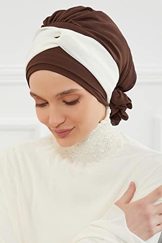 Незабавен тюрбан Лек, многоцветен шифоновый шал шапки за жени със Стилен дизайн шапки