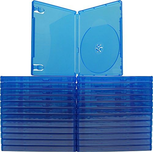 (25) Сини капаци за игри - Съвместим с Playstation 4 - Капацитет за 1 диск - 14 мм - VGBR14PS4BL