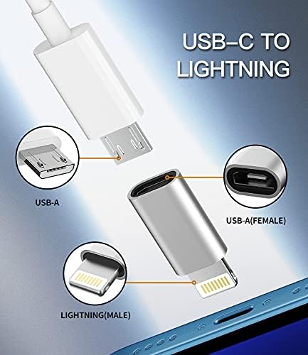 3 опаковки, Съвместим адаптер Lightning към конектора Micro USB Съвместим с Iphone 12 11 pro max mini xs xr x se 7 8 6s 6 5s