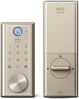 eufy Security E130 Smart Lock Touch, Система за заключване на вратите без ключ от пръстови отпечатъци, Електронен болт Bluetooth,