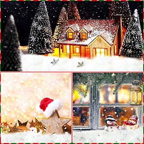 3 Чантата на Коледните Фалшив сняг, Пухкав Изкуствен Сняг с Коледни Снежинками, Блестящи Конфети, Фалшив, Заснежени