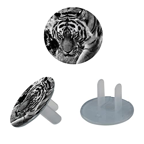 Капачки за контакти Fierce Tiger King Animal 12 Бр. - Защитни капачки за контакти, за деца – Здрави и устойчиви – Лесно