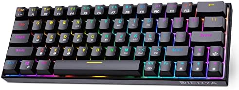 DIERYA DK63 60% Безжична Ръчна детска клавиатура с RGB подсветка на клавишите със стрелки, Жичен Bluetooth