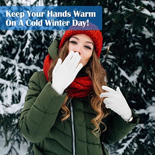 Janmercy 12 Чифта Зимни Ръкавици за възрастни, Многоцветни Възли Ръкавици, Разтеглив Магически Топли Ръкавици за мъже