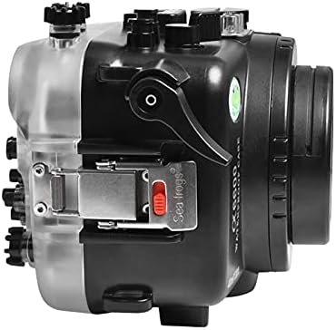 Водоустойчив калъф за фотоапарат Seafrogs 40 М/130 фута Подводен корпус за Sony A6600 със стандартна цев 16-50 мм,