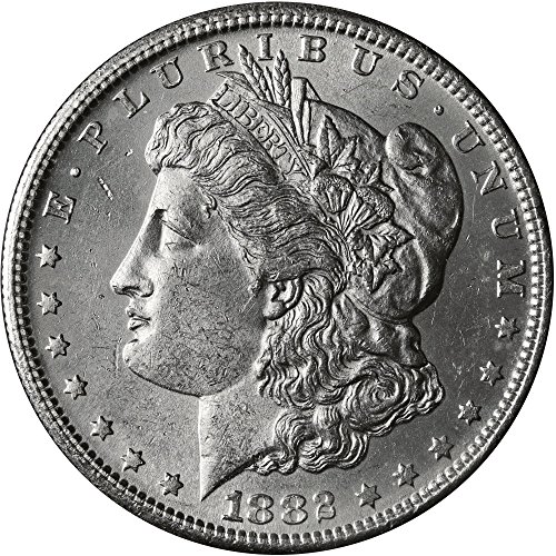 Сребърен долар Морган 1882 г. на стойност 1 Диамант Без лечение
