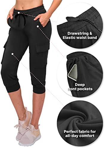 Дамски панталони-карго за бягане ВИНАГИ - Мазни Меки Удобни Ежедневни Спортни Панталони за почивка за жени