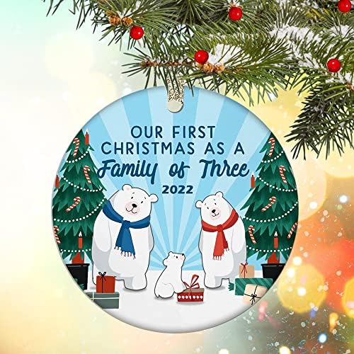 Коледна украса Първото Коледна украса 2022, Украса на Коледна елха с Подаръци за нов дом Идея за Коледен подарък Керамични