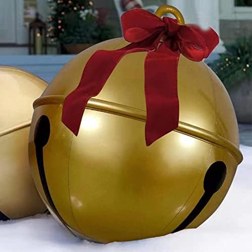 24-Инчов Гигантски Коледен надуваем балон от PVC, Уличен Украшение, Надуваем Коледен Орнамент, Открит Градина,