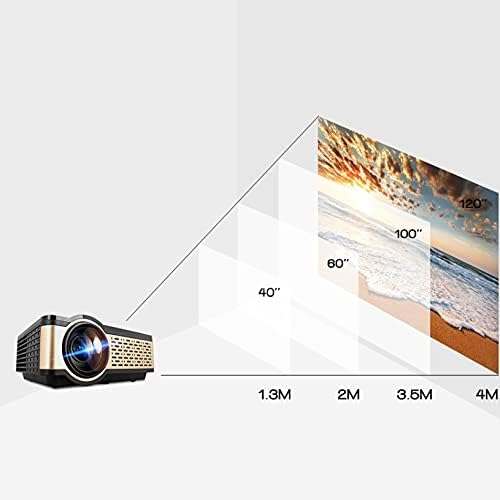 Проектор LHLLHL 4000 Лумена Преносим за Домашно кино с поддръжка на 1080p с подарък (Цвят: версия WiFi)