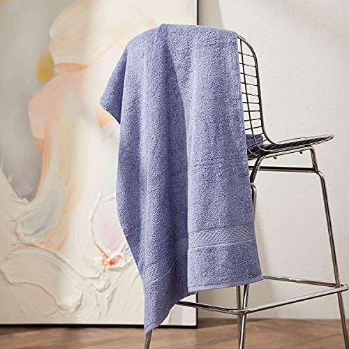 Кърпи за баня JIEYU, Кърпи за баня от памук, 2 Хавлиени кърпи 2 (Комплект хавлиени кърпи от 4 части Cobalt)