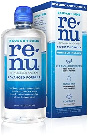 Разтвор за контактни лещи Renu с подобрена формула на универсалния дезинфектант Убива 99,9% от микробите, 12