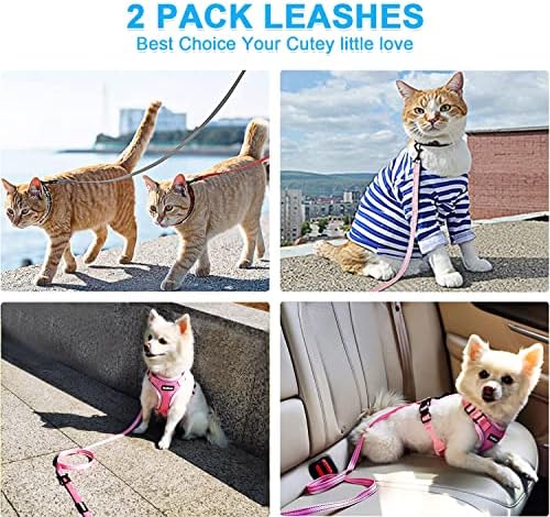PetBonus 2 Опаковки на Каишка за кучета и котки, Не Запутывающийся, Здрав Повод за малки Кученца за разходки,