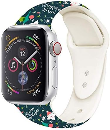 Детски каишка amhello Коледа, Модерен Взаимозаменяеми каишка, Съвместима с Apple Watch Серия SE 6 5 4 3 2 1 Sport 42 мм 44