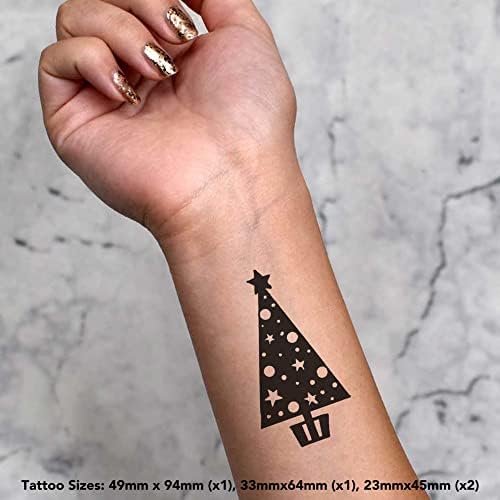 Временни татуировки Azeeda 4 x Звездна елха (TO00055571)