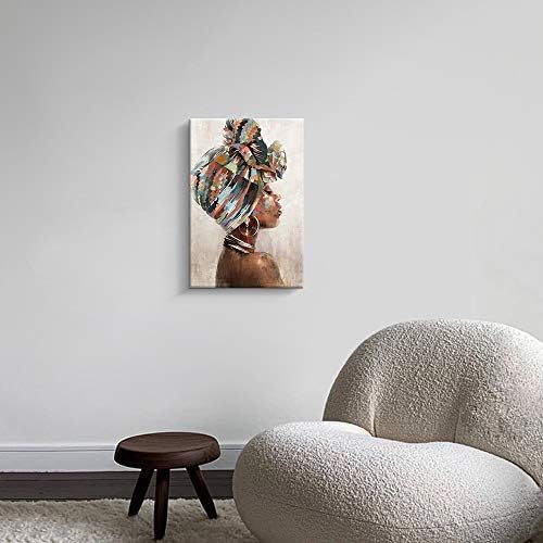 ARTINME Афроамериканская Картина на Стенно Изкуство Черно Платно Изкуство Живопис с маслени Бои Ръчно Стенни Маслената