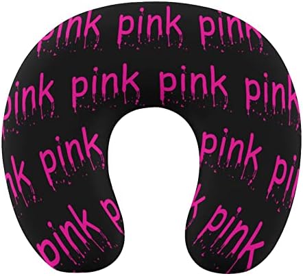 Аз Обичам Розова Пътна Възглавница За Подкрепа на Главата и врата, U-Образна форма на облегалката за глава от Пяна с Памет