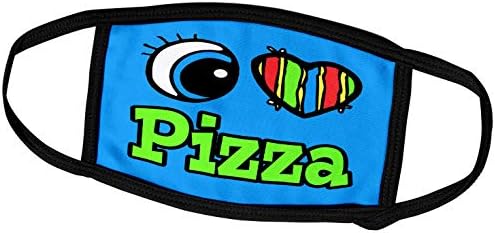 3D Обложка Bright Eye Сърце I Love Pizza - Капаци за лице (fc_106391_2)