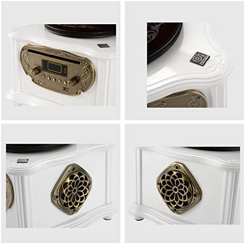 Грамофон Плейър грамофонни плочи Декорация на дома, Вграден Bluetooth, FM-радио и USB флаш устройство, жак, Aux-in, cd плейър
