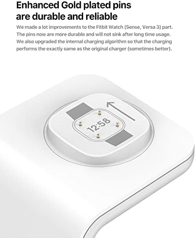 Универсално зарядно 3 в 1 за Fitbit Sense, Fitbit Versa 3, iPhone, Samsung Galaxy Note и телефони S, Airpods