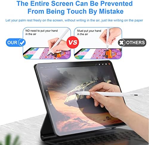 Стилус за iPad, подобрена чувствителност към отхвърляне на дланта за прецизно писане / рисуване и наклон, съвместима с iPad